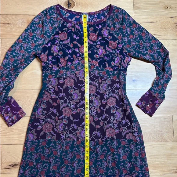 CAbi Multicolor Floral Long Sleeve Maxi Dress | Size Medium - Picture 5 of 11